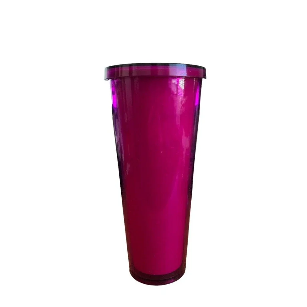 Rare Starbucks Coffee  Tumbler Cold Cup Fuchsia Jelly Gummy 2016 Venti 24oz
